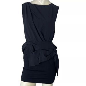 Alice + Olivia black Tatum mini dress size 2